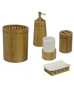 Bamboo Bath Accessory Set