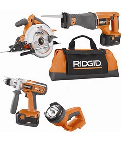 Ridgid 4-piece 18-volt Combo Tool Kit (Refurbished)
