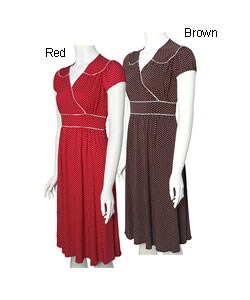 Adi Designs J-California Wrap Polka Dot Dress