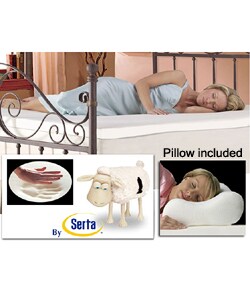 Serta 2-inch Memory Foam Topper with Contour Pillows