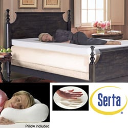 Serta 4-inch Memory Foam Mattress Topper with Contour Pillows