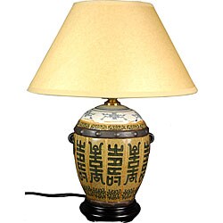 22-inch Golden Dynasty Jar Lamp (China)