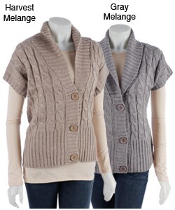 Talie Women's Short Sleeve Shawl Collar Sweater