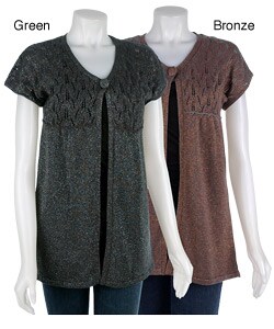 Hot Kiss Metallic Babydoll Cardigan