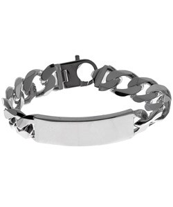 Sterling Silver 8.5-inch Curb ID Bracelet