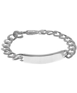 Sterling Silver 8-inch Curb ID Bracelet