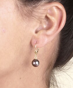14k Yellow Gold Akoya Pearl Earrings
