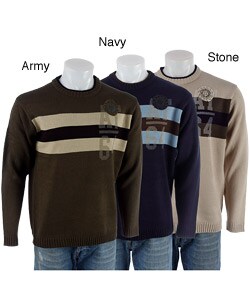 Burnside Men's Printed Crew Neck Sweater