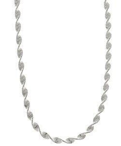Sterling Silver 16-inch Twisted Magic Necklace