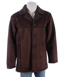 Lee Men's Button Front Faux Shearling Coat