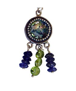 Granulated Border Roman Glass Necklace (Israel)