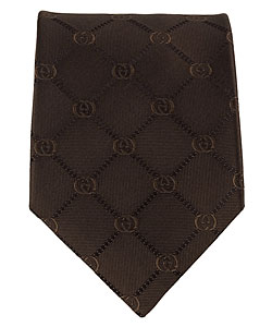Gucci Silk Woven Tie with Printed Guccissima Logo
