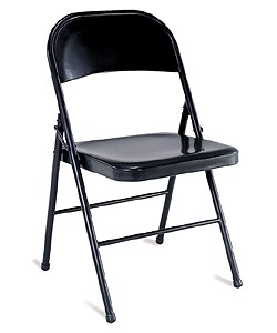 4-pack Black Steel Folding Chairs