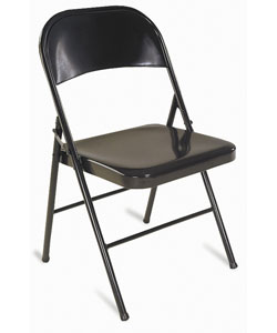 Chocolate Steel Folding Chairs (Pack of 4)