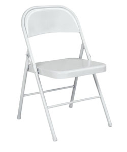 Cool Gray Steel Folding Chair (Case of 4)