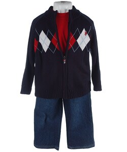 US Polo Girl's 3-piece Sweater Set