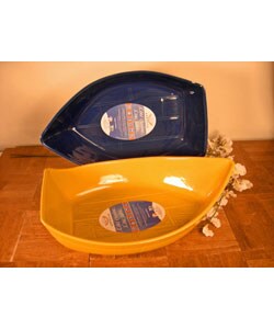 Appolia French Ceramic Yellow and Blue Boat Bakers