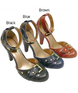 Liliana by Adi Women's Fashion Buckle Toe Pumps