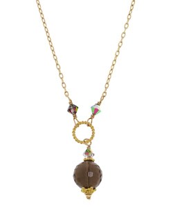 Charming Life 14k Goldfill Smokey Quartz Necklace