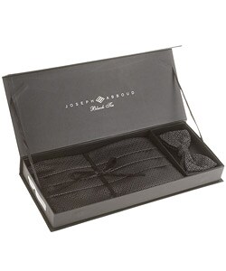 Joseph Abboud Black Tie Silk and Cummerbund Bow Tie Set