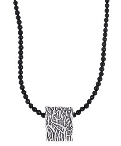 Sterling Silver Black Onyx 'The Journey' Pendant Necklace