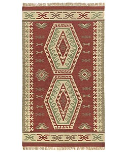 Handmade Elite Southwestern Wool Flatweave Rug (9' x 12')