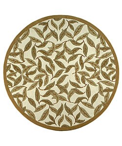 Elite Contemporary Handmade Wool Rug (8' Round).