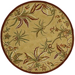 Handmade Elite Transitional Wool Rug (8' Round).