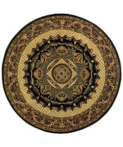 Handmade Elite Traditional Wool Rug (8' Round)