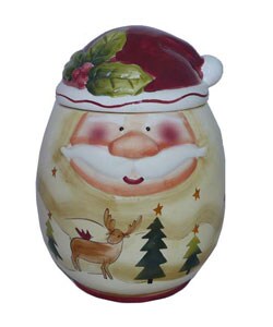 Santa Claus Hand-painted Cookie Jar