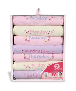 Baby 7-day Bib Set for Girls