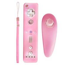 Wii Remote & Nunchuk Skins (Pink)