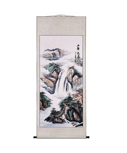 Waterfall Landscape Chinese Art Wall Scroll Painting
