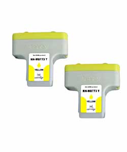 HP 02 Compatible Yellow Ink Cartridge 2 pack