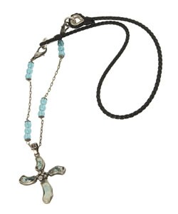 Dolce & Gabbana Woven Leather Cross Necklace