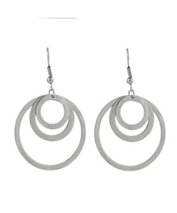Stainless Steel Tri-circle Earrings