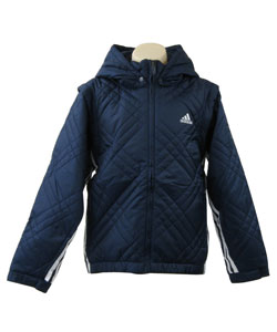 Adidas Girl's Navy Convertible Jacket