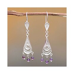 'Constellations' Amethyst Earrings (Peru)