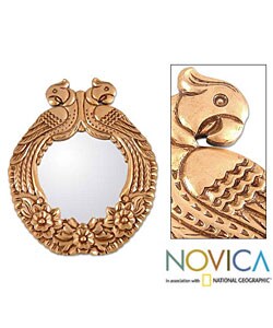 'Golden Parrots' Mohena Mirror (Peru)