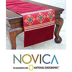 Cotton Table Runner 'Lisu Suns' (Thailand)