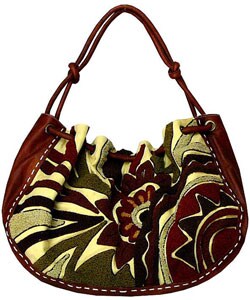 Dan W Chenille Large Drawstring Hobo