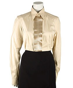 Dolce & Gabbana Long Sleeve Pleated Blouse