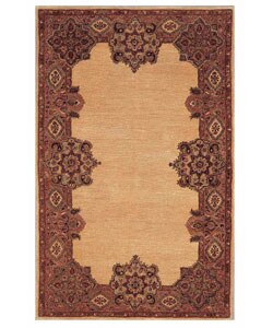 Hand-tufted Gold Semi-worsted Wool Area Rug (3'6 x 5'6)