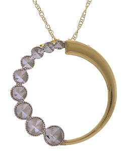 14k Two-tone Gold Journey Circle Necklace