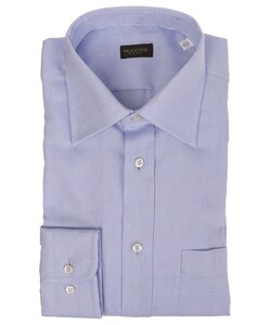 Valentino Roma Men's Basket Weave Blue Dress Shirt