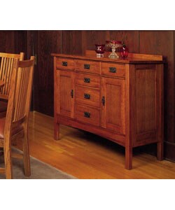 Mission Solid Oak Small Sideboard Buffet
