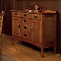 Solid Oak Small Sideboard Buffet