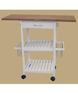 Bamboo and Pine Trolley with Fold Out Extensions