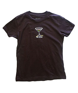 Me Time Martini Me Brown Ladies Crewneck Tee Shirt