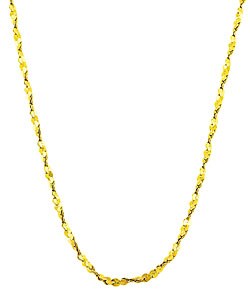 14k Gold Overlay Sterling Silver Serpentine Necklace